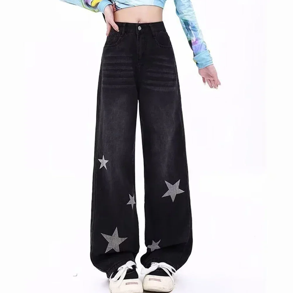 Fashionable Hot Girl Black Star High Waist Loose Straight Wide Leg Long Pants Ladies Casual Trouser Cotton
Fashionable Hot Girl Black Star High Waist Loose Straight Wide Leg Long Pants Ladies Casual Trouser Cotton