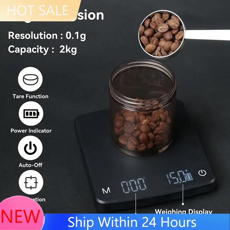 A78K New Coffee Scale With Timer, 0.1 G ABS With Automatic Timer Tare Function For Espresso, Waterproof, Rechargeable
A78K New Coffee Scale With Timer, 0.1 G ABS With Automatic Timer Tare Function For Espresso, Waterproof, Rechargeable