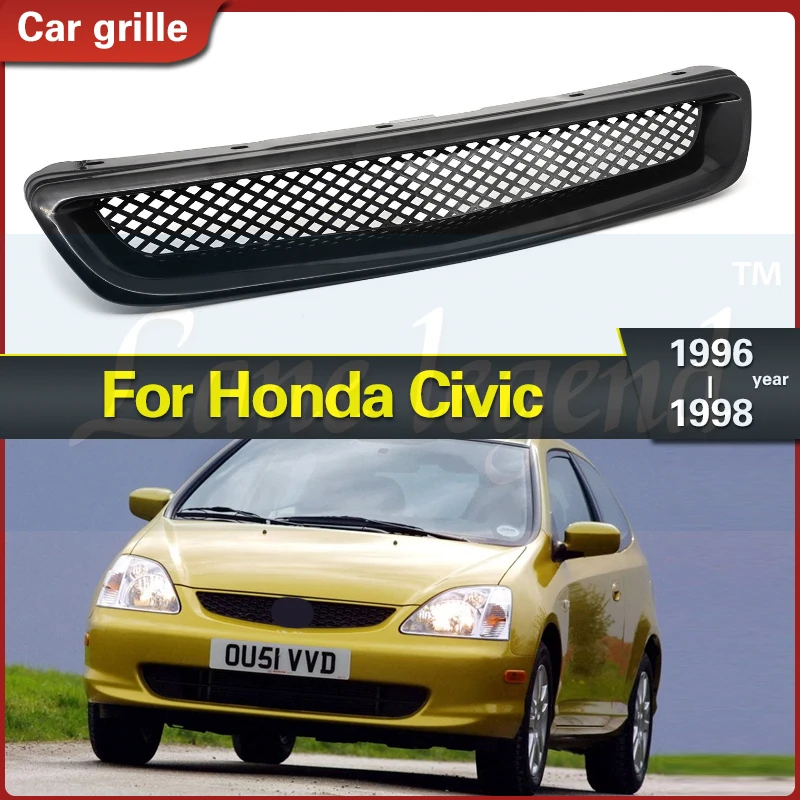 ABS Black Car Front Bumper Hood Grill Grille Cover Trim for Honda Civic EK CX DX EX HX LX Type R 1996 1997 1998
ABS Black Car Front Bumper Hood Grill Grille Cover Trim for Honda Civic EK CX DX EX HX LX Type R 1996 1997 1998