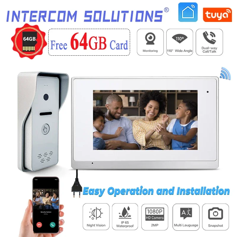 Tuya1080P HD Smart Wifi IP Wired Audio Indoor Intercom Video Doorbell With Mobile Phone Control Video Monitoring Intercom system
Tuya1080P HD Smart Wifi IP Wired Audio Indoor Intercom Video Doorbell With Mobile Phone Control Video Monitoring Intercom system