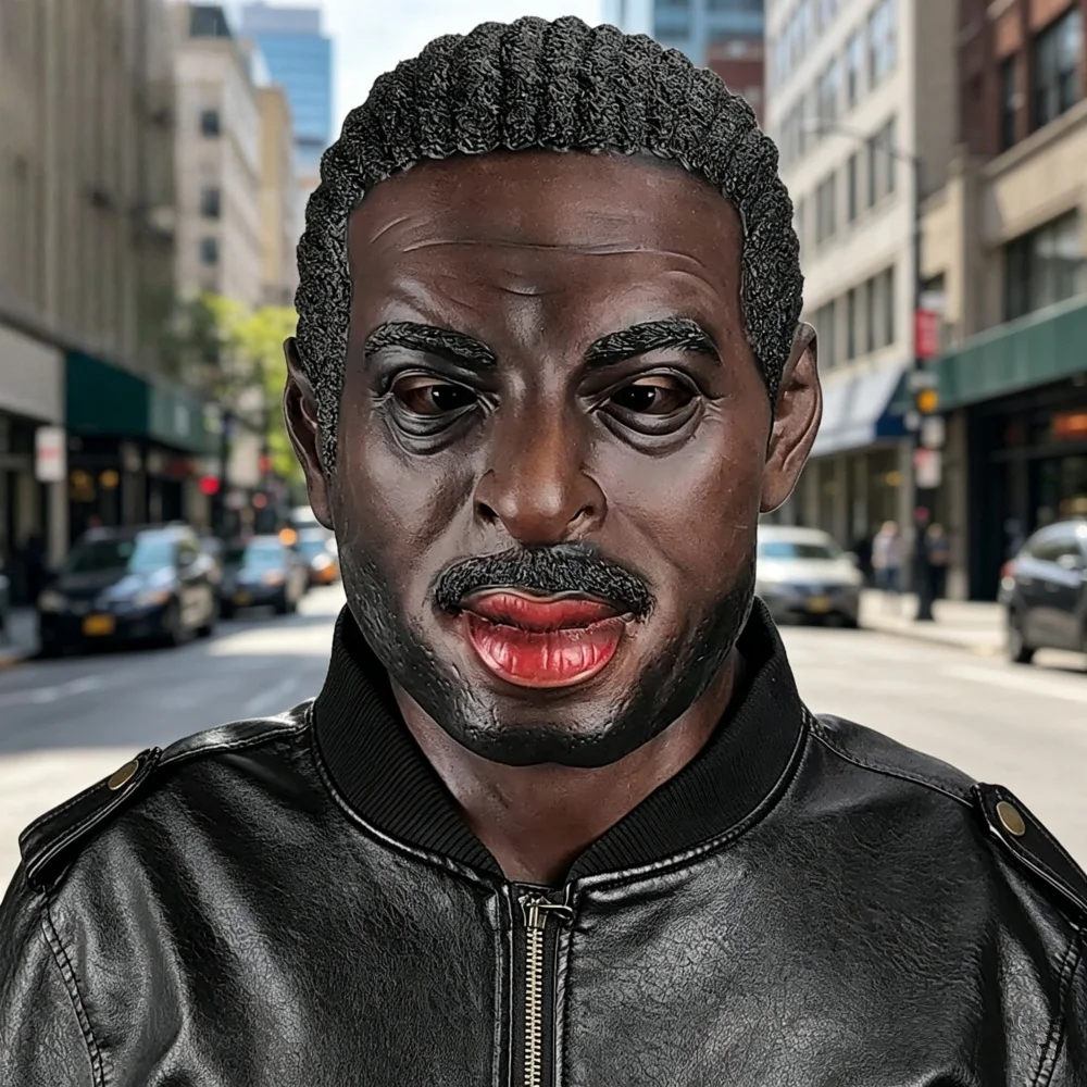 Lifelike Black Male Latex Mask with Textured Hair Full Head Human Mask for Halloween Carnival Masquerade Party
Lifelike Black Male Latex Mask with Textured Hair Full Head Human Mask for Halloween Carnival Masquerade Party