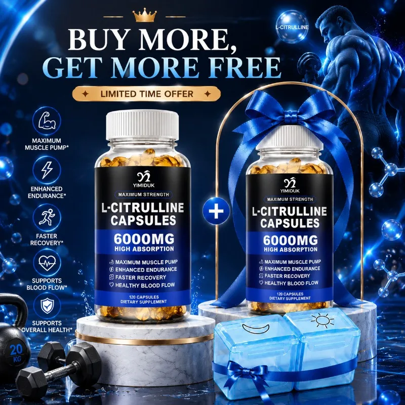 Sports Nutrition L-Citrulline Capsules, with Pure Citrulline, Vitamin, Boost Stamina, Sustain Circulation, Ease Training Fatigue
Sports Nutrition L-Citrulline Capsules, with Pure Citrulline, Vitamin, Boost Stamina, Sustain Circulation, Ease Training Fatigue