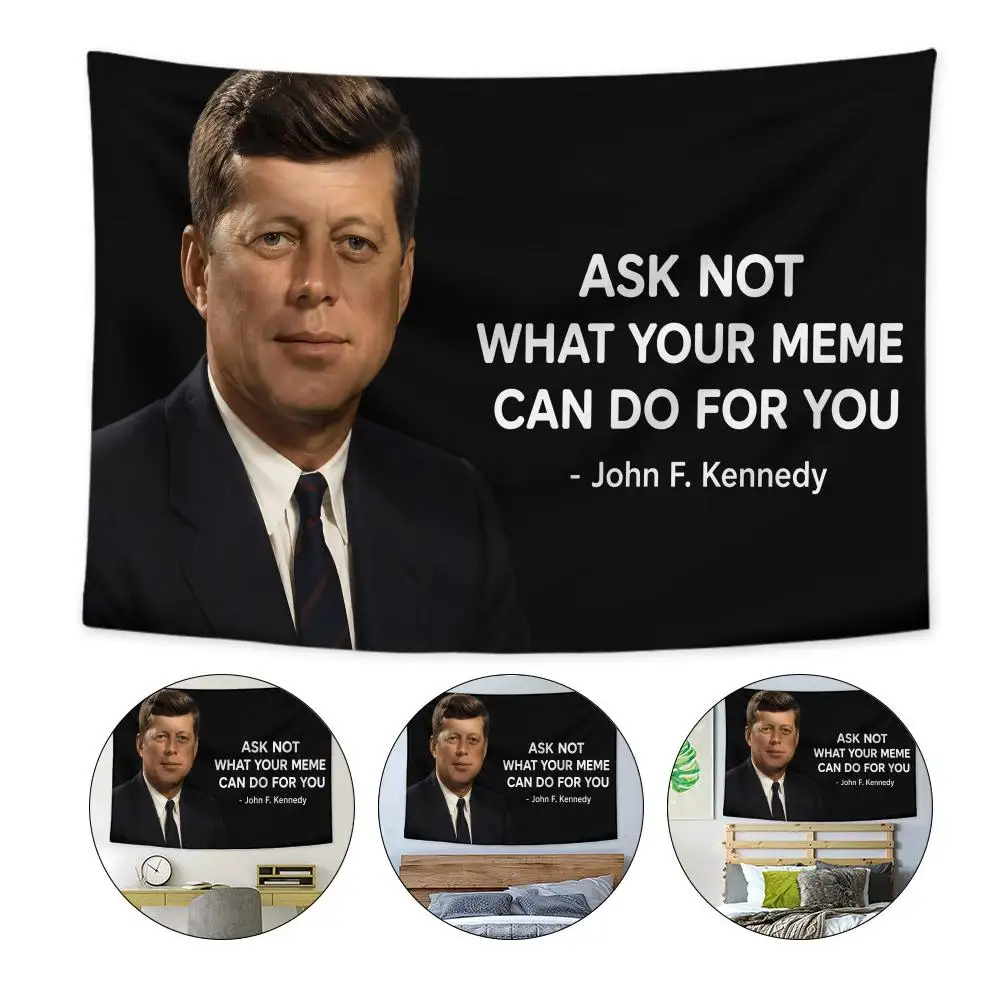 John F Kennedy Ask Not What Tapestry Custom Home Living Room Bedroom Wall Decor Wallpaper Backdrop Cloth With Clips
John F Kennedy Ask Not What Tapestry Custom Home Living Room Bedroom Wall Decor Wallpaper Backdrop Cloth With Clips