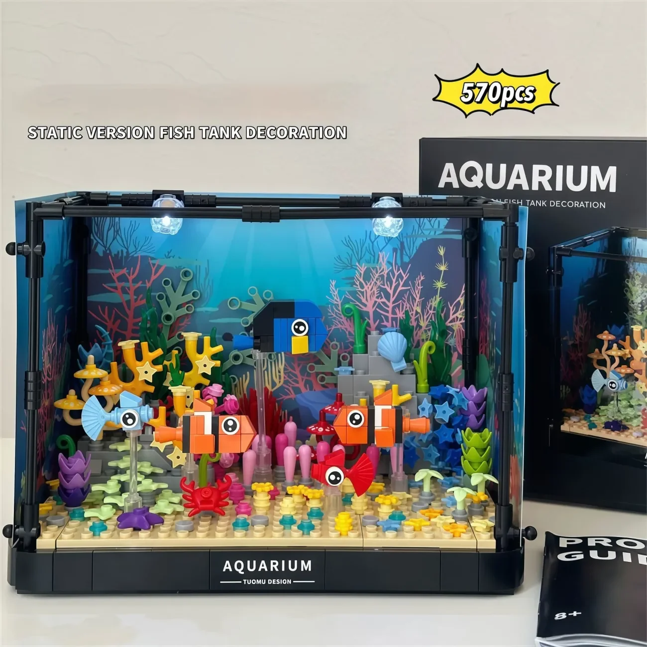 City MOC 568pcs Clownfish Coral Fish Tank Model Building Blocks DIY Aquarium Fish Tank Bricks Toys For Children Gifts
City MOC 568pcs Clownfish Coral Fish Tank Model Building Blocks DIY Aquarium Fish Tank Bricks Toys For Children Gifts