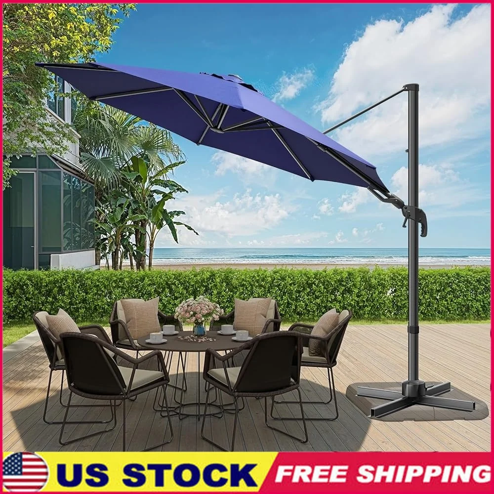 10FT Cantilever Patio Umbrella with Swivel Handle 360° Rotation Adjustable Shade UV Protection Garden Pool Backyard Outdoor
10FT Cantilever Patio Umbrella with Swivel Handle 360° Rotation Adjustable Shade UV Protection Garden Pool Backyard Outdoor