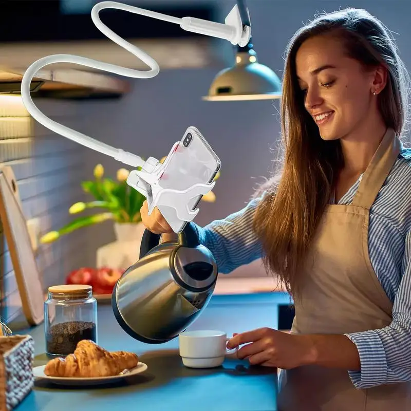 Gooseneck Phone Holder Flexible Desktop Phone Stand Cell Phone Mount Clamp Clip Flexible Long Arm Overhead Mount For Desk 
Gooseneck Phone Holder Flexible Desktop Phone Stand Cell Phone Mount Clamp Clip Flexible Long Arm Overhead Mount For Desk