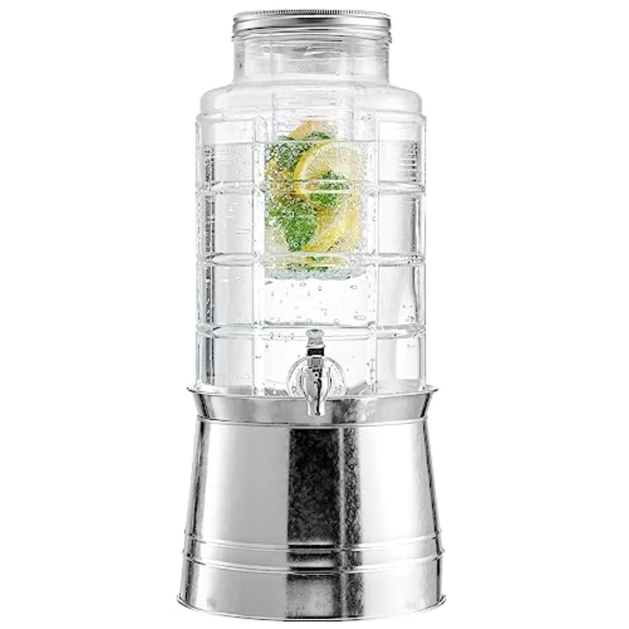 Beverage Dispenser Cold Drink Dispenser w/ 2.4-Gallon Capacity Glass Jug Ice Insert Fruit Infuser Galvanized Base Leak Proof Sp
Beverage Dispenser Cold Drink Dispenser w/ 2.4-Gallon Capacity Glass Jug Ice Insert Fruit Infuser Galvanized Base Leak Proof Sp