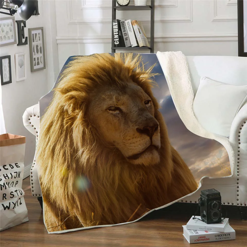 Одеяло из шерпы с 3D рисунком льва, покрывало на диван, постельное белье для путешествий, бархатное плюшевое покрывало на флисе
Одеяло из шерпы с 3D рисунком льва, покрывало на диван, постельное белье для путешествий, бархатное плюшевое покрывало на флисе