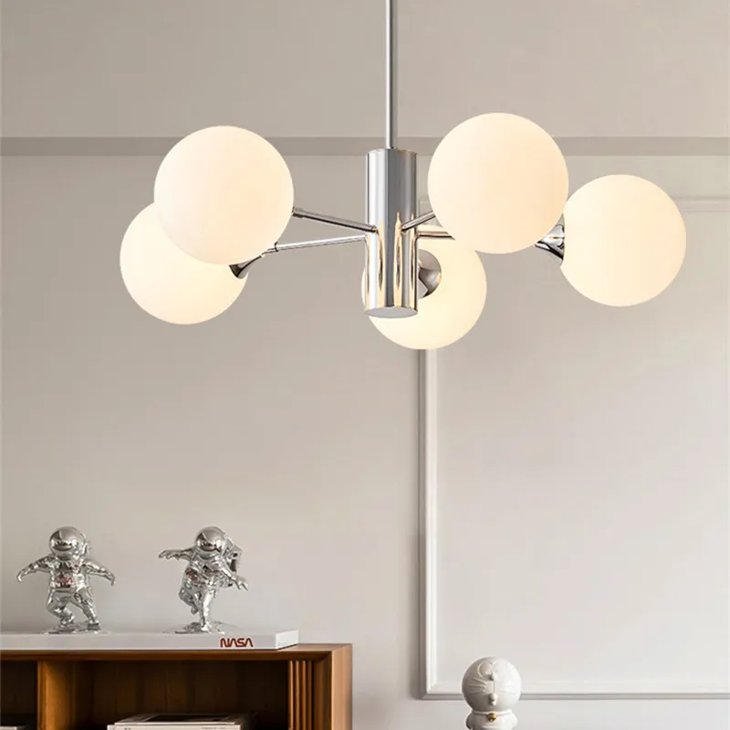 Bauhaus chandelier milky white Glass lamp shades LED Multihead chrome Pendant light Bedroom Restaurant Magic Bean Pendant lamp
Bauhaus chandelier milky white Glass lamp shades LED Multihead chrome Pendant light Bedroom Restaurant Magic Bean Pendant lamp