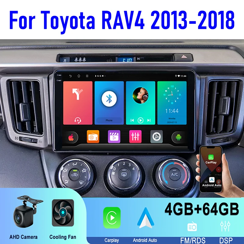 9" For Toyota RAV4 2013-2018 Car Stereo Radio Head Unit Wireless Carplay Android13 Auto Intelligent System GPS Multimedia Player
9" For Toyota RAV4 2013-2018 Car Stereo Radio Head Unit Wireless Carplay Android13 Auto Intelligent System GPS Multimedia Player