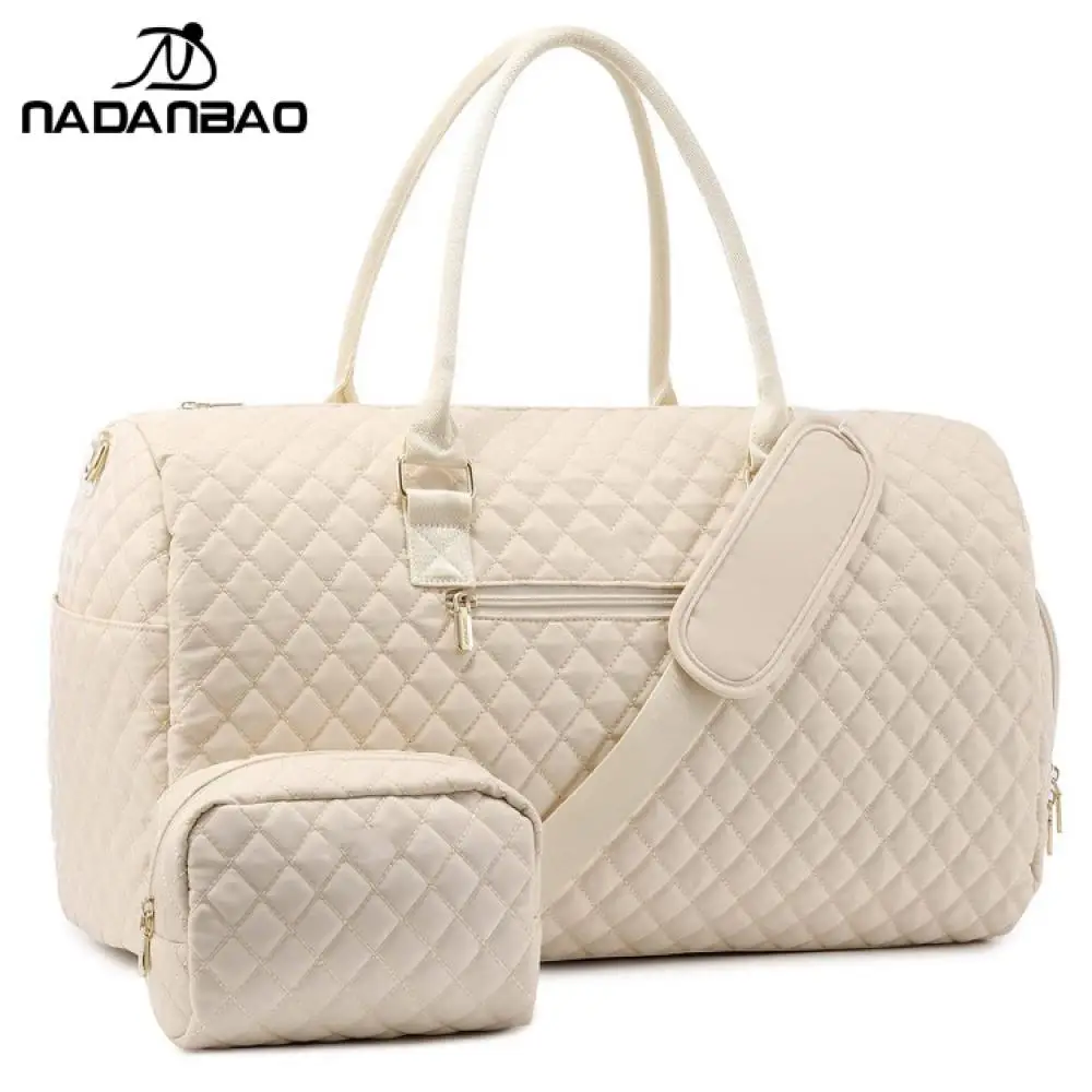 Nadanbao Ladies Weekend Travel Bag Quilted Travel Duffel Bag Fashion Solid Color Large Capacity Handbag Portable Luggage Bag
Nadanbao Ladies Weekend Travel Bag Quilted Travel Duffel Bag Fashion Solid Color Large Capacity Handbag Portable Luggage Bag