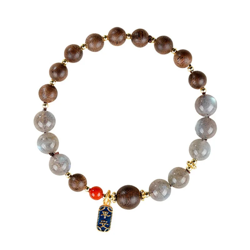Natural Agarwood Bracelet Wooden Sandalwood Gray Moonstone Beaded Bracelet for Women Holiday Gifts
Natural Agarwood Bracelet Wooden Sandalwood Gray Moonstone Beaded Bracelet for Women Holiday Gifts