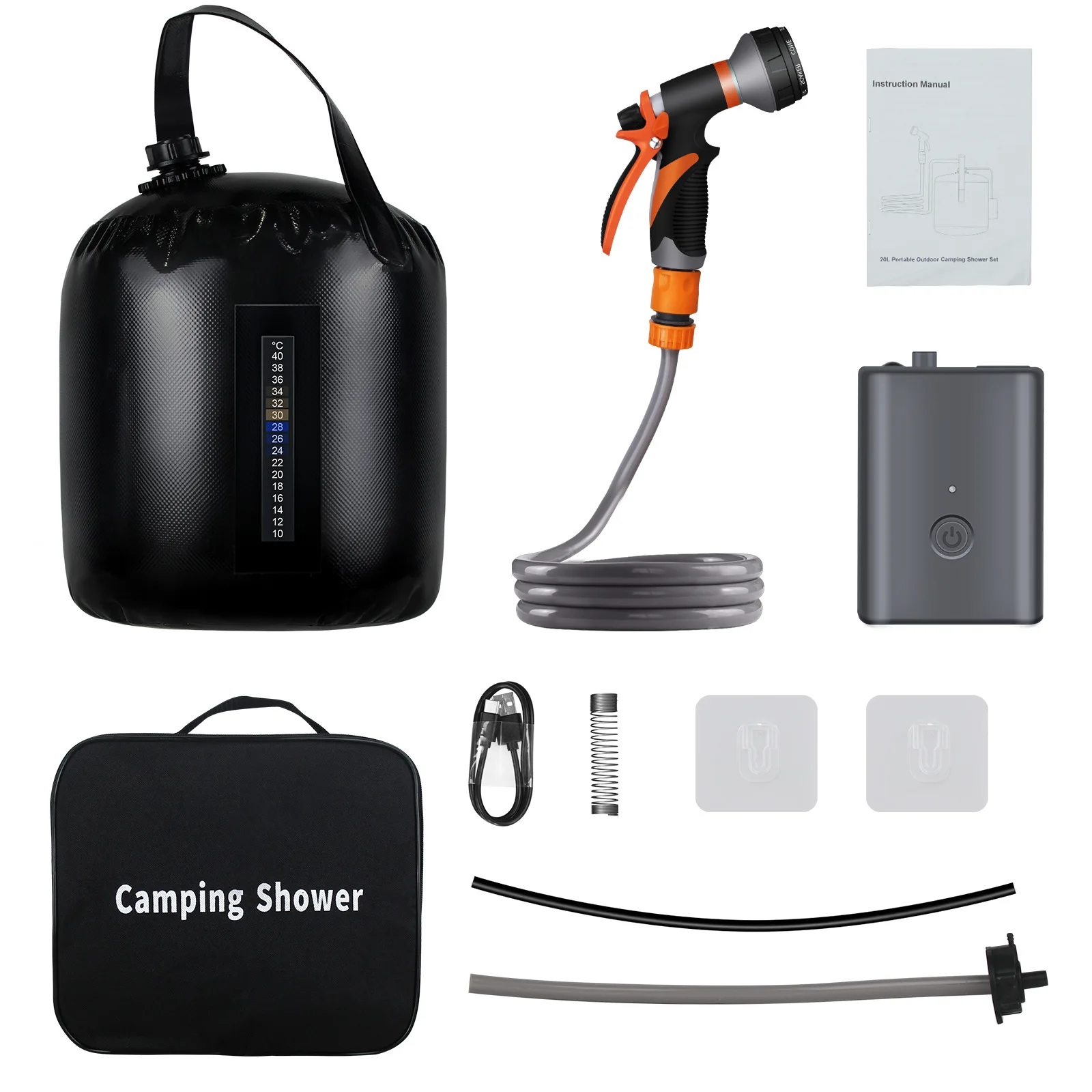 RV Outdoor Portable Waterproof Solar Camping Shower Bag for Heating Water Rechargeable Camping Shower Head Shower Set
RV Outdoor Portable Waterproof Solar Camping Shower Bag for Heating Water Rechargeable Camping Shower Head Shower Set