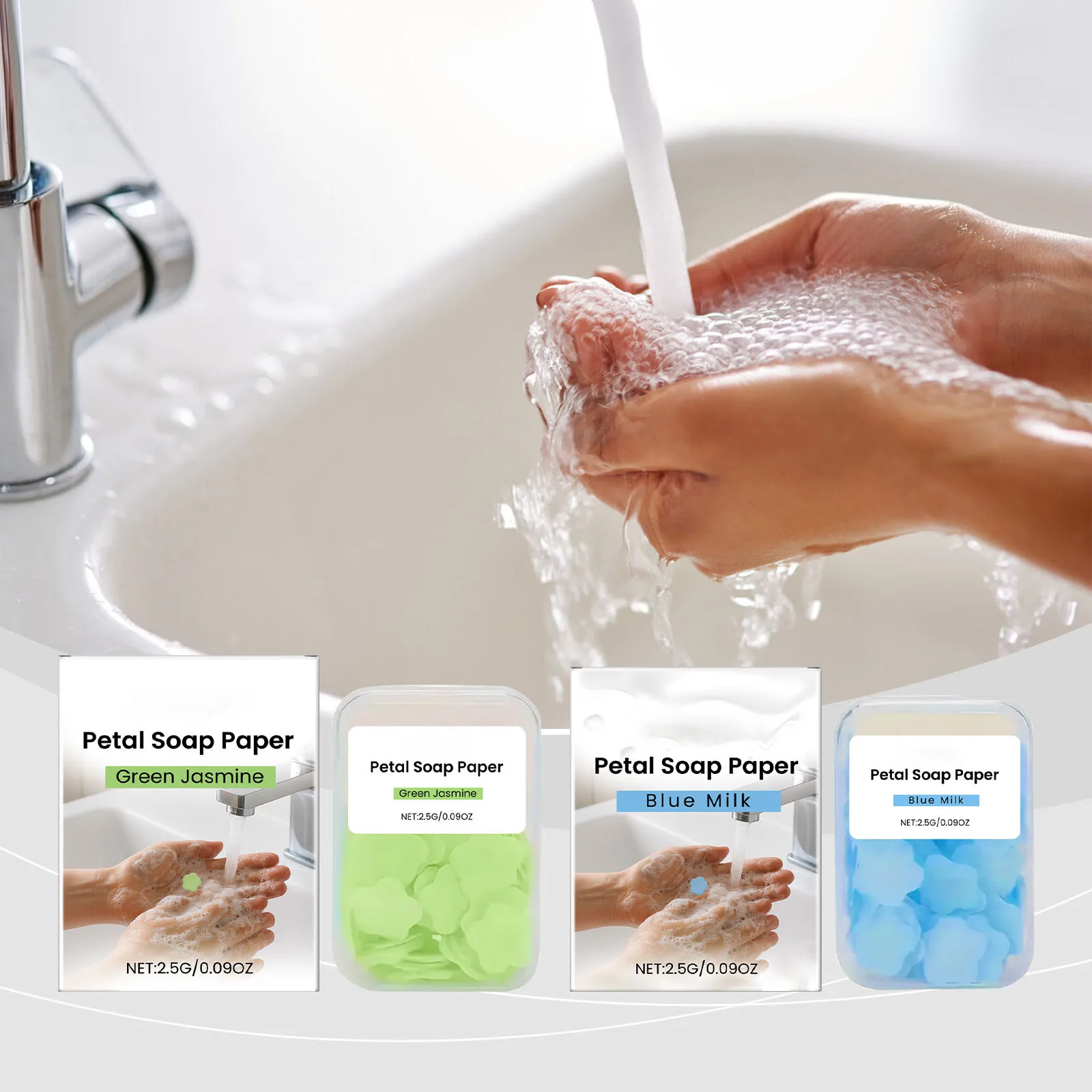 Flower Petal Hand Soap Tablets Series - Gentle Cleansing & Moisturizing for Portable Hand Care
Flower Petal Hand Soap Tablets Series - Gentle Cleansing & Moisturizing for Portable Hand Care
