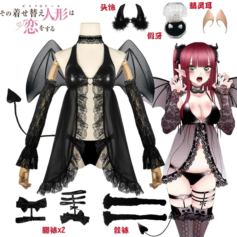 My Dress-Up Darling Marin Kitagawa Cosplay Full Set Succubus Liz Gothic Lolita Demon Outfit Sexy pajamas for Women Halloween
My Dress-Up Darling Marin Kitagawa Cosplay Full Set Succubus Liz Gothic Lolita Demon Outfit Sexy pajamas for Women Halloween