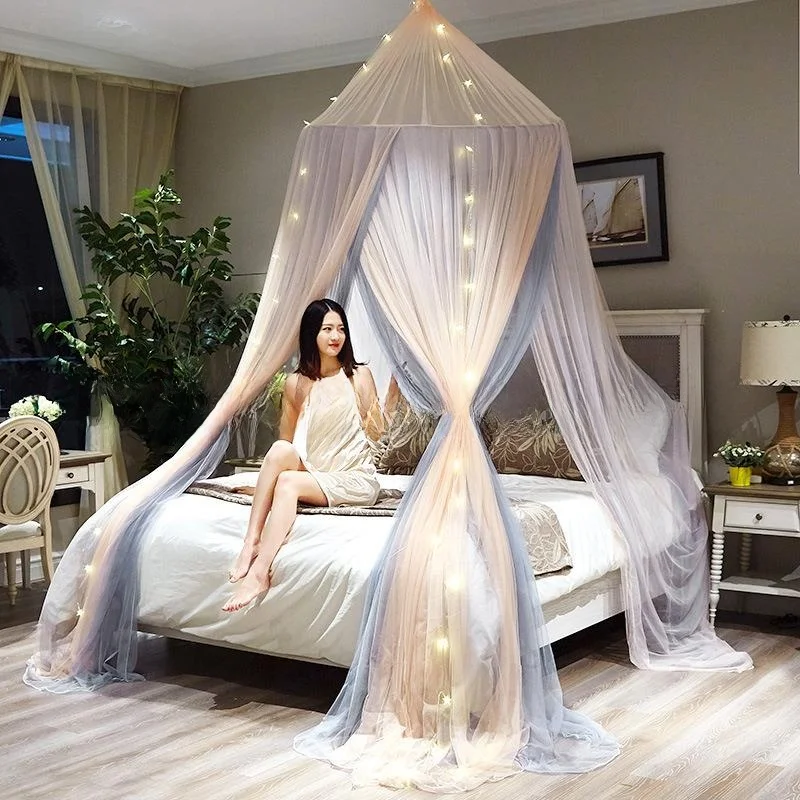 Princess Style Double Layered Canopy Bed Mosquito Net Wall Hanging Dome Top Decorative Ceiling Mounted Iron Frame Universal Use
Princess Style Double Layered Canopy Bed Mosquito Net Wall Hanging Dome Top Decorative Ceiling Mounted Iron Frame Universal Use