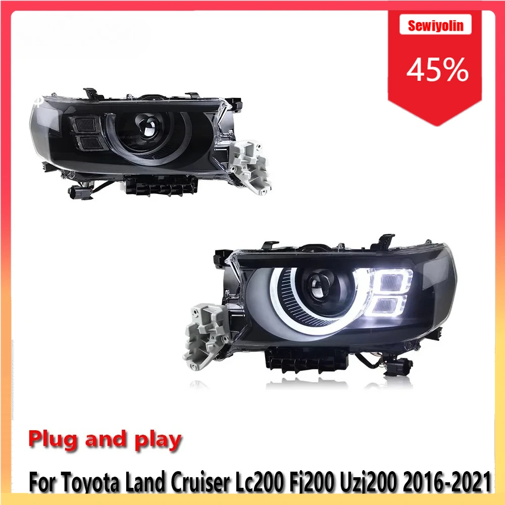 Автомобильные светодиодные фары, автомобильные детали для Toyota Land Cruiser Lc200 Fj200 Uzj200 2016-2021 DRL, тормозной сигнал поворота Plug and Play
Автомобильные светодиодные фары, автомобильные детали для Toyota Land Cruiser Lc200 Fj200 Uzj200 2016-2021 DRL, тормозной сигнал поворота Plug and Play