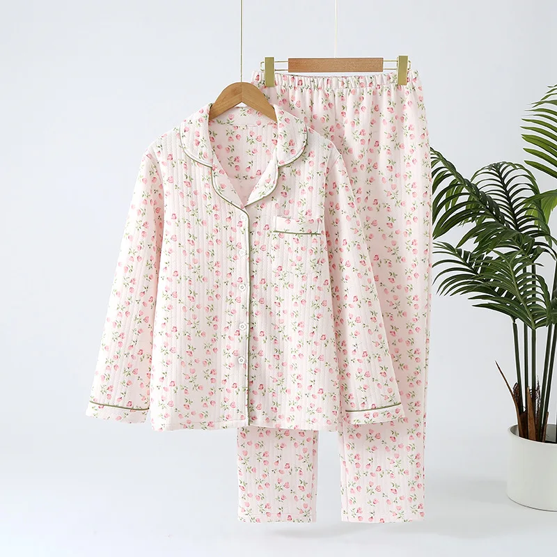 Autumn Air Cotton Pajama Set Home Wear Woman Clothes Nightwear Nightie Two-Piece Set Sleepwear Cotton Long Sleeve Pyjamas
Autumn Air Cotton Pajama Set Home Wear Woman Clothes Nightwear Nightie Two-Piece Set Sleepwear Cotton Long Sleeve Pyjamas