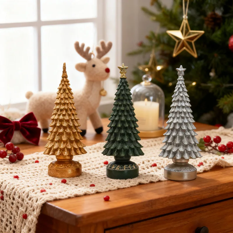Миниатюрная рождественская елка, украшение из смолы, креативное праздничное украшение для дома, сада, идеальный рождественский подарок
Миниатюрная рождественская елка, украшение из смолы, креативное праздничное украшение для дома, сада, идеальный рождественский подарок