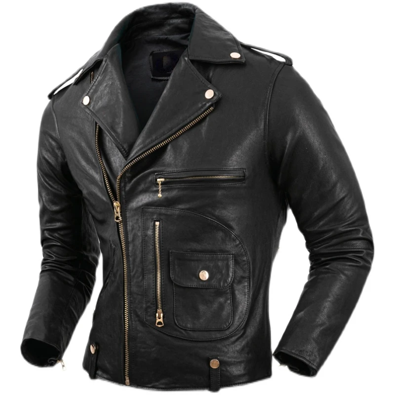 Real Sheepskin Leather Jacket Men Leather Jacket Motorcycle Clothes Vegetable TannedSlim Fit Motor Biker Clothing Autumn
Real Sheepskin Leather Jacket Men Leather Jacket Motorcycle Clothes Vegetable TannedSlim Fit Motor Biker Clothing Autumn