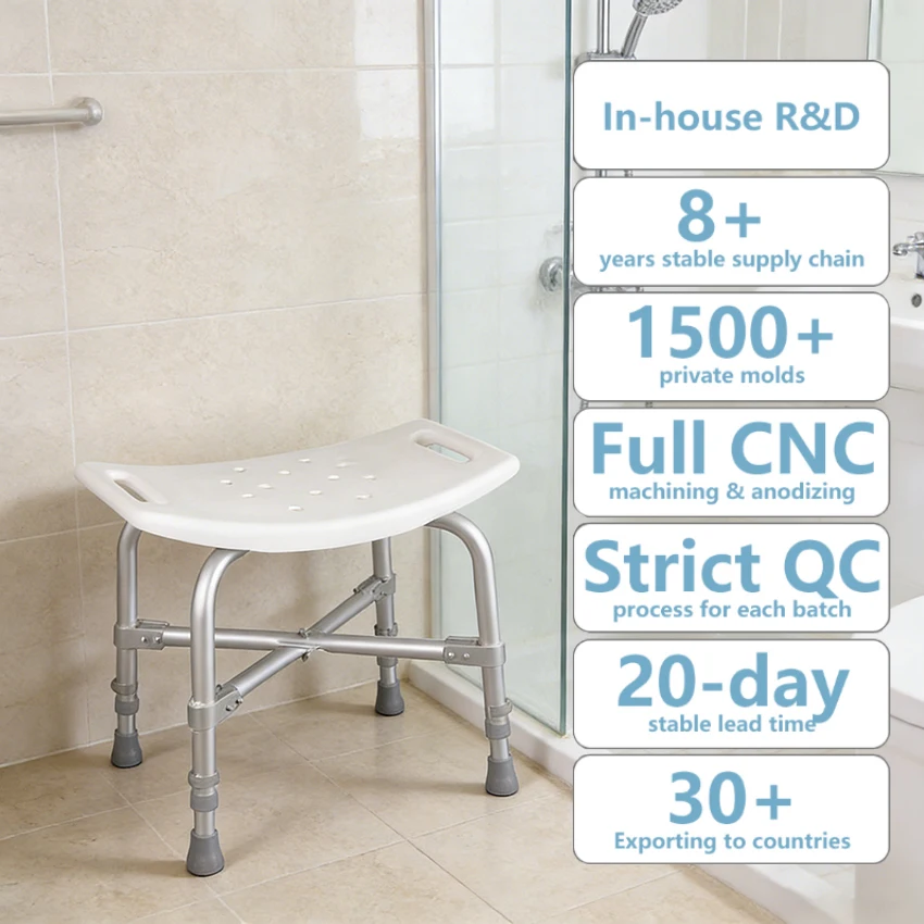 Simplywalk Aluminum Alloy 500lbs Bath Shower Chair Very Strong Bathtub Paraplegic MDR CE Certification Long-term Cooperation
Simplywalk Aluminum Alloy 500lbs Bath Shower Chair Very Strong Bathtub Paraplegic MDR CE Certification Long-term Cooperation