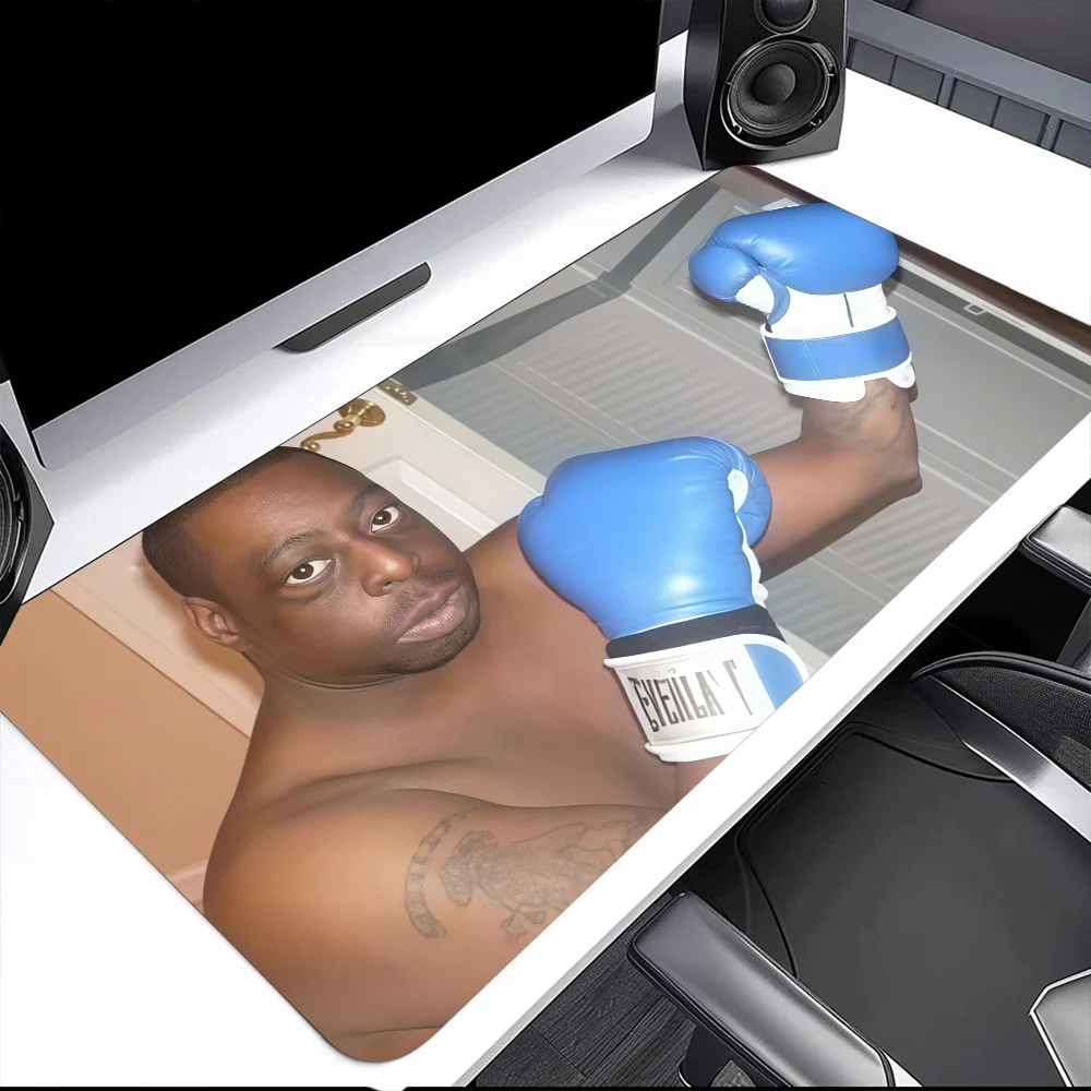 L-Lester Boxing Green a Humorous s Mouse Pad Large Desk Mat Keyboard Ergonomic Office Rubber PC Non-slip Anti-fray Home Custom