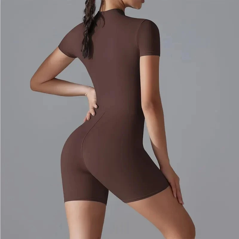 Zipper Workout Jumpsuit Short Sleeved Bodysuits Sportswear Women Gym Clothing Running Fitness Suits Gym Tracksuit Short Yoga Set
Zipper Workout Jumpsuit Short Sleeved Bodysuits Sportswear Women Gym Clothing Running Fitness Suits Gym Tracksuit Short Yoga Set