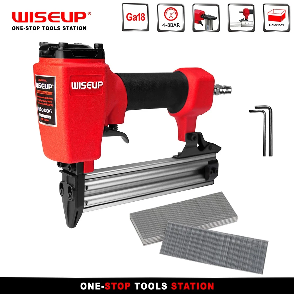 Пневматический гвоздезабивной пистолет WISEUP для Ga18 F30/Ga20 1013J Nails пневмоинструмент степлер строительный
Пневматический гвоздезабивной пистолет WISEUP для Ga18 F30/Ga20 1013J Nails пневмоинструмент степлер строительный