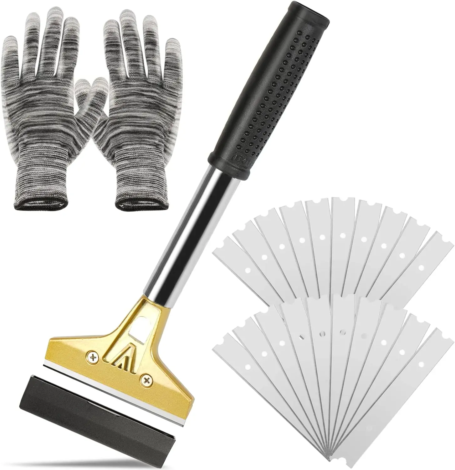 4 Inch Razor Blade Scraper with 20 Extra Blades for Cleaning Stove Top, Windows, Glass, Tiles
4 Inch Razor Blade Scraper with 20 Extra Blades for Cleaning Stove Top, Windows, Glass, Tiles