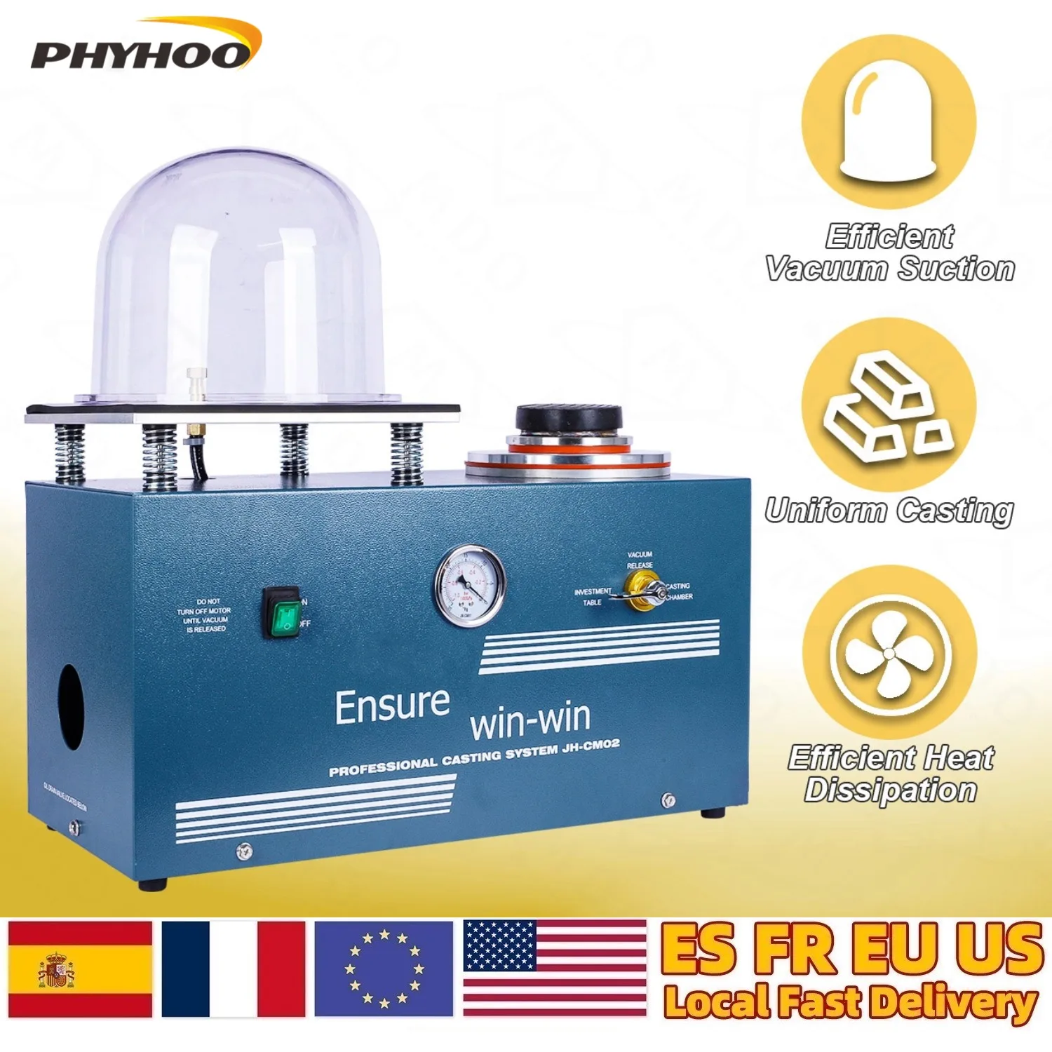 110V Small 2L Vacuum Casting Machine for Jewelry Making 375W Small Gold Silver Copper Lost Wax Method Metal Casting Machine
110V Small 2L Vacuum Casting Machine for Jewelry Making 375W Small Gold Silver Copper Lost Wax Method Metal Casting Machine