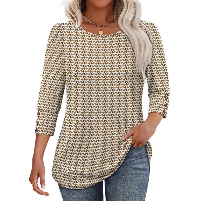 Womens Tops 3/4 Sleeve With Buttons Dressy Casual Blouses Summer Beach Vacation Outfits
Womens Tops 3/4 Sleeve With Buttons Dressy Casual Blouses Summer Beach Vacation Outfits