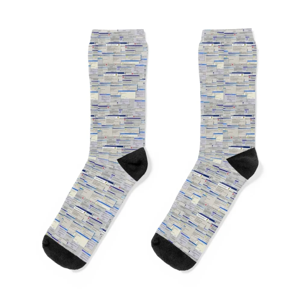 WINDOWS 98/XP ERROR MESSAGED COLLAGE PRINT Socks man floral cartoon christmas stocking Men Socks Women's
WINDOWS 98/XP ERROR MESSAGED COLLAGE PRINT Socks man floral cartoon christmas stocking Men Socks Women's