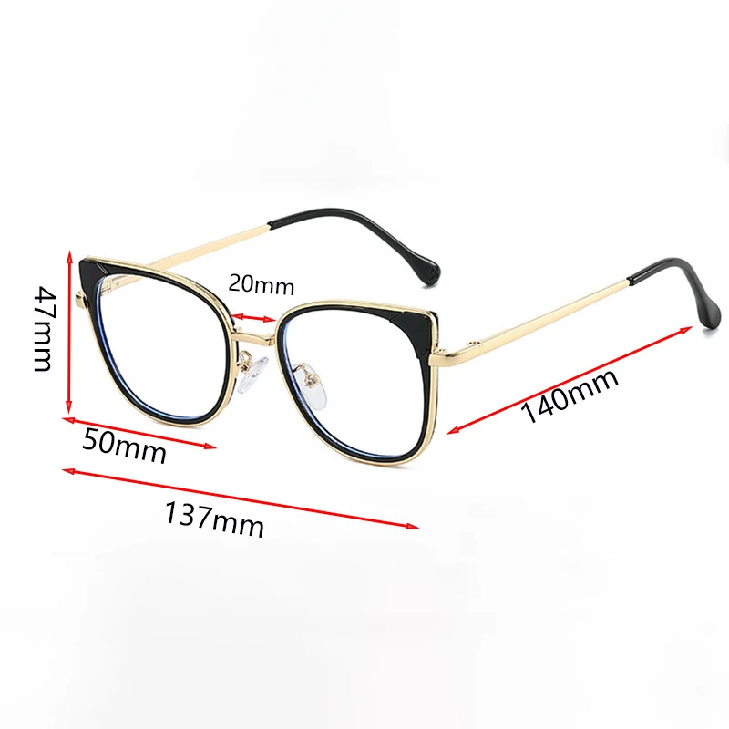 Retro luxury cat eye anti blue light glasses with metal rings square frames flat lenses fashionable ins contrasting glasses
Retro luxury cat eye anti blue light glasses with metal rings square frames flat lenses fashionable ins contrasting glasses