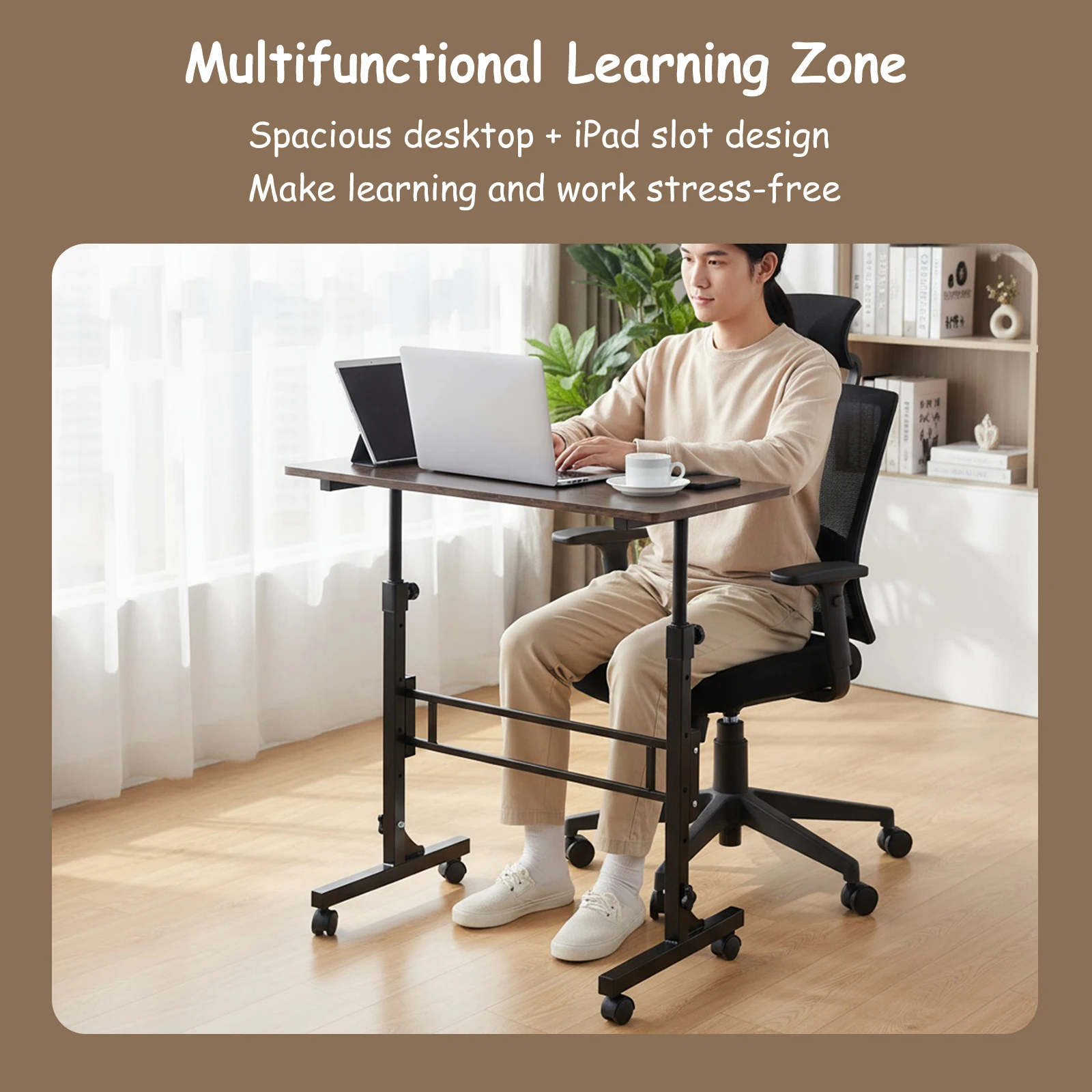 Standing Desk Adjustable Height Mobile Stand Up Desk with Wheels 31.5 Inch Portable Rolling Desks for Home Office Laptop Desk
Standing Desk Adjustable Height Mobile Stand Up Desk with Wheels 31.5 Inch Portable Rolling Desks for Home Office Laptop Desk