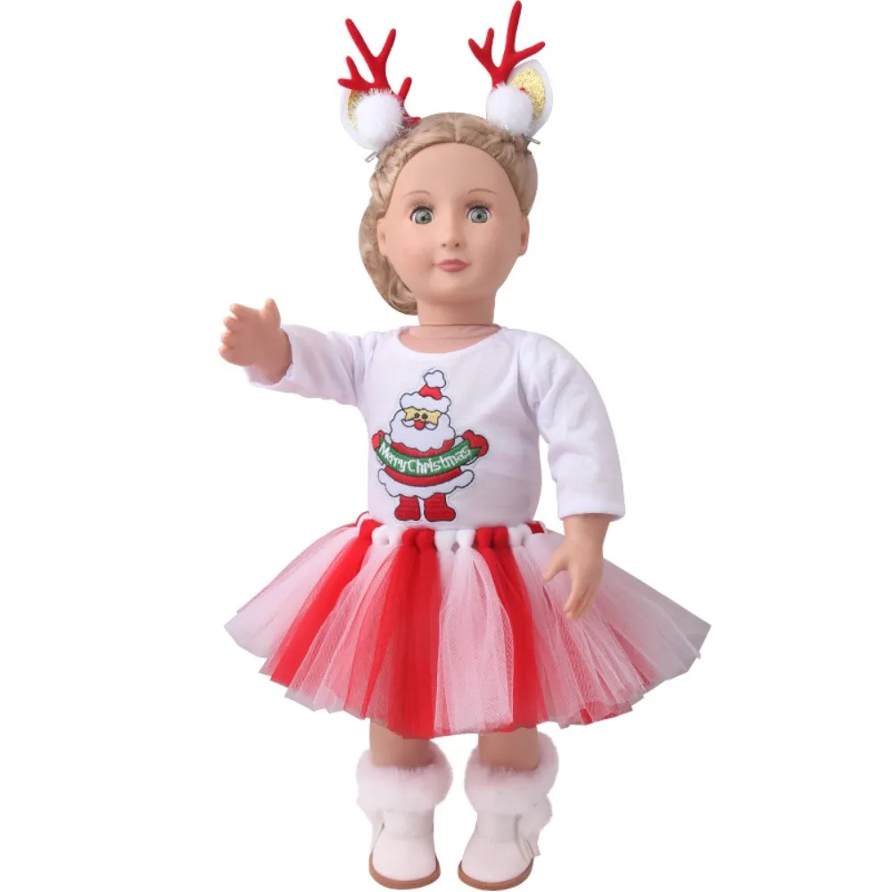 Christmas Suit American Doll Clothes Two Elk Hairpins Long Sleeved Doll Clothes Christmas Cute Dress Set Doll Dresses 18 Inch
Christmas Suit American Doll Clothes Two Elk Hairpins Long Sleeved Doll Clothes Christmas Cute Dress Set Doll Dresses 18 Inch