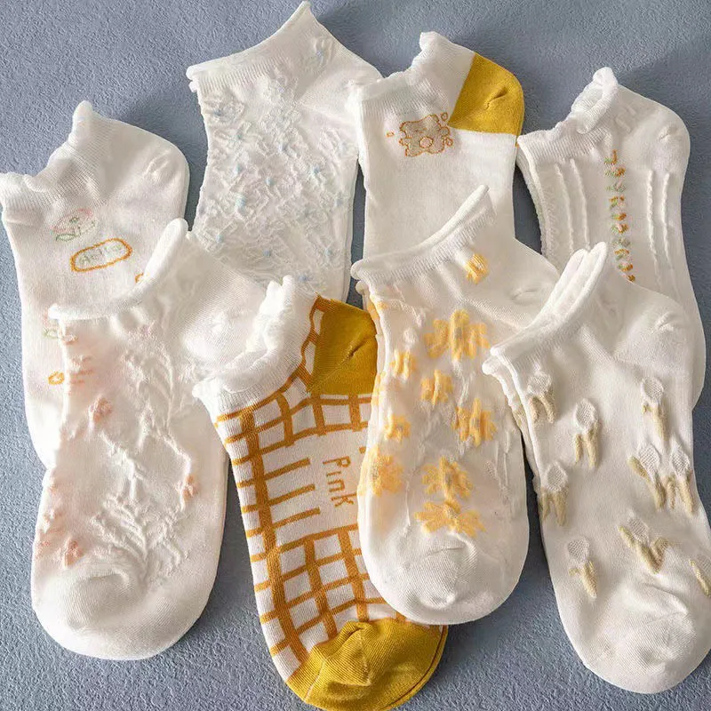 2023 Women's Summer Thin Kawaii White Socks Fashion Sweet Flowers Comfortable, Breathable, and Sweat-absorbing JK Girls Socks
2023 Women's Summer Thin Kawaii White Socks Fashion Sweet Flowers Comfortable, Breathable, and Sweat-absorbing JK Girls Socks