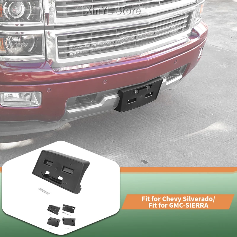 Автомобильный держатель переднего номерного знака из АБС-пластика для Chevy Silverado 2016-2018, автомобильные внешние аксессуары
Автомобильный держатель переднего номерного знака из АБС-пластика для Chevy Silverado 2016-2018, автомобильные внешние аксессуары