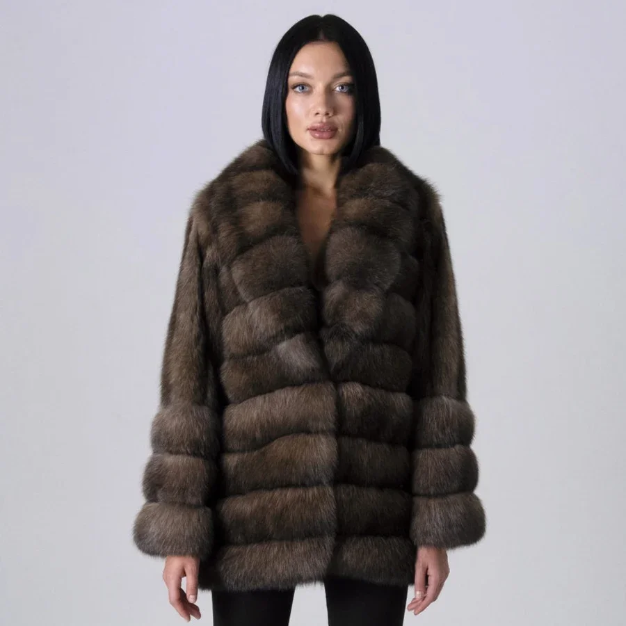 Real Fur Coat Womens Natural Fox Fur Jackets Luxury Lapel Winter Coats Fashion High Quality Genuine Fur Jackets
Real Fur Coat Womens Natural Fox Fur Jackets Luxury Lapel Winter Coats Fashion High Quality Genuine Fur Jackets