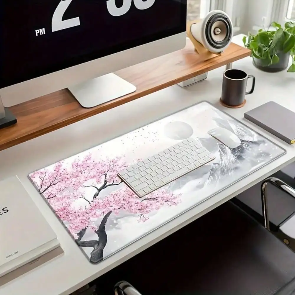 Gaming Mouse Pad With Cherry Blossom And Snowy Mountain Patterns And A Non-Slip Rubber Base, Perfect For Office Use Shortcuts Mouse Pad
Gaming Mouse Pad With Cherry Blossom And Snowy Mountain Patterns And A Non-Slip Rubber Base, Perfect For Office Use Shortcuts Mouse Pad