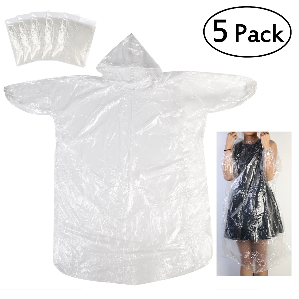 1PC Waterproof Raincoat PE Material 140x40cm Clear Compact Portable Disposable Outdoor Size Fits All Adult Unisex
1PC Waterproof Raincoat PE Material 140x40cm Clear Compact Portable Disposable Outdoor Size Fits All Adult Unisex