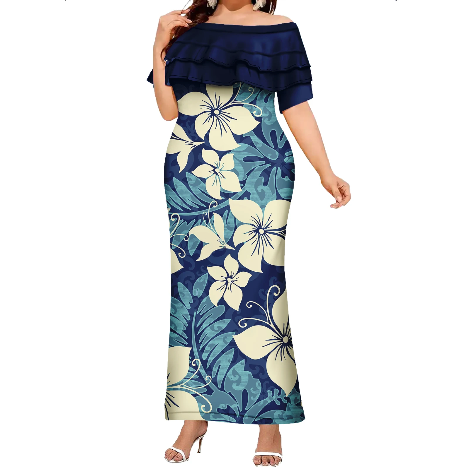 Fashionable Women's Short Sleeve Dress Print On Demand Custom Polynesian Tribal Outfit Samoan Hawaiian Sexy Dresses 
Fashionable Women's Short Sleeve Dress Print On Demand Custom Polynesian Tribal Outfit Samoan Hawaiian Sexy Dresses