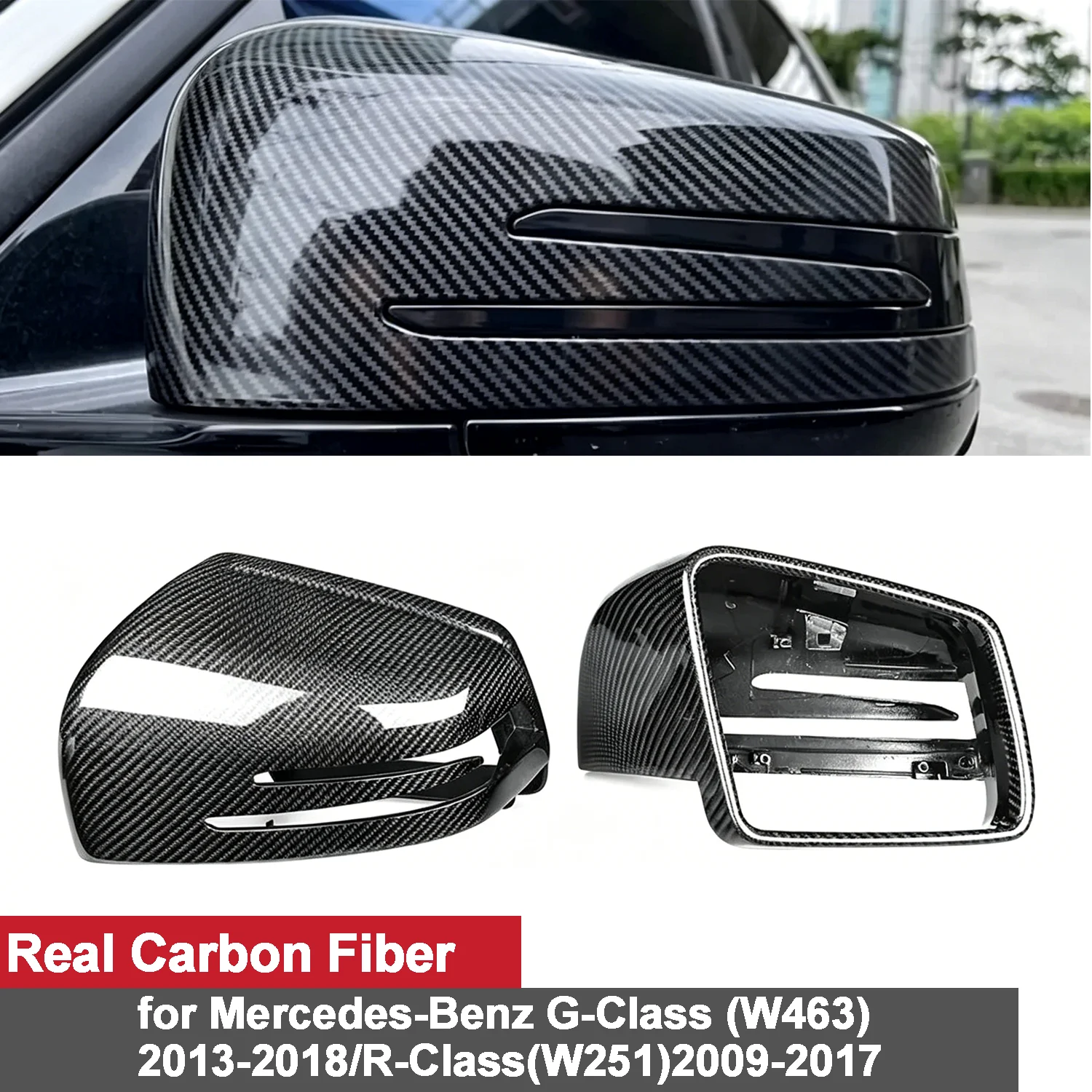 For Mercedes-Benz G-Class W463 R-Class W251 2013-2018 Real Carbon Fiber Side Mirror Cover Shells Frame Case Protector
For Mercedes-Benz G-Class W463 R-Class W251 2013-2018 Real Carbon Fiber Side Mirror Cover Shells Frame Case Protector