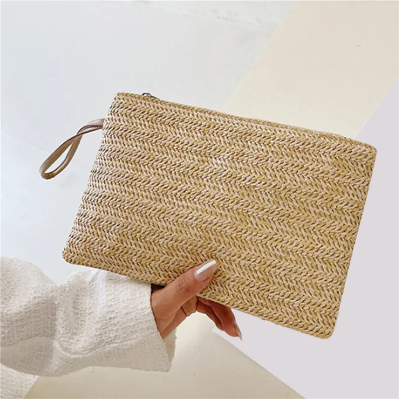 Weaving Bag Fashion Ladies Wristlet Clutch Women Daily Money Phone Clutch Solid Straw Woven Coin Purse Beach Wallet Card Holder
Weaving Bag Fashion Ladies Wristlet Clutch Women Daily Money Phone Clutch Solid Straw Woven Coin Purse Beach Wallet Card Holder