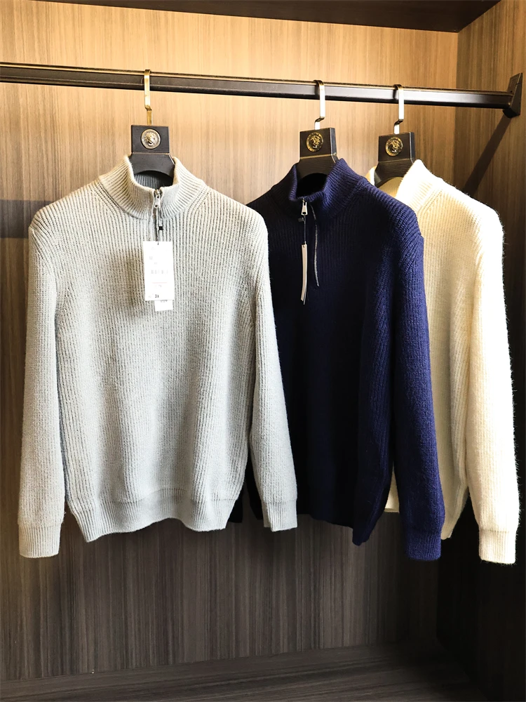 Men's Thiened Warm f High Collar Knitted Sweater Zipper Ne Texture Knitwear Faion Urban Sle Long Sve Casual Top
Men's Thiened Warm f High Collar Knitted Sweater Zipper Ne Texture Knitwear Faion Urban Sle Long Sve Casual Top