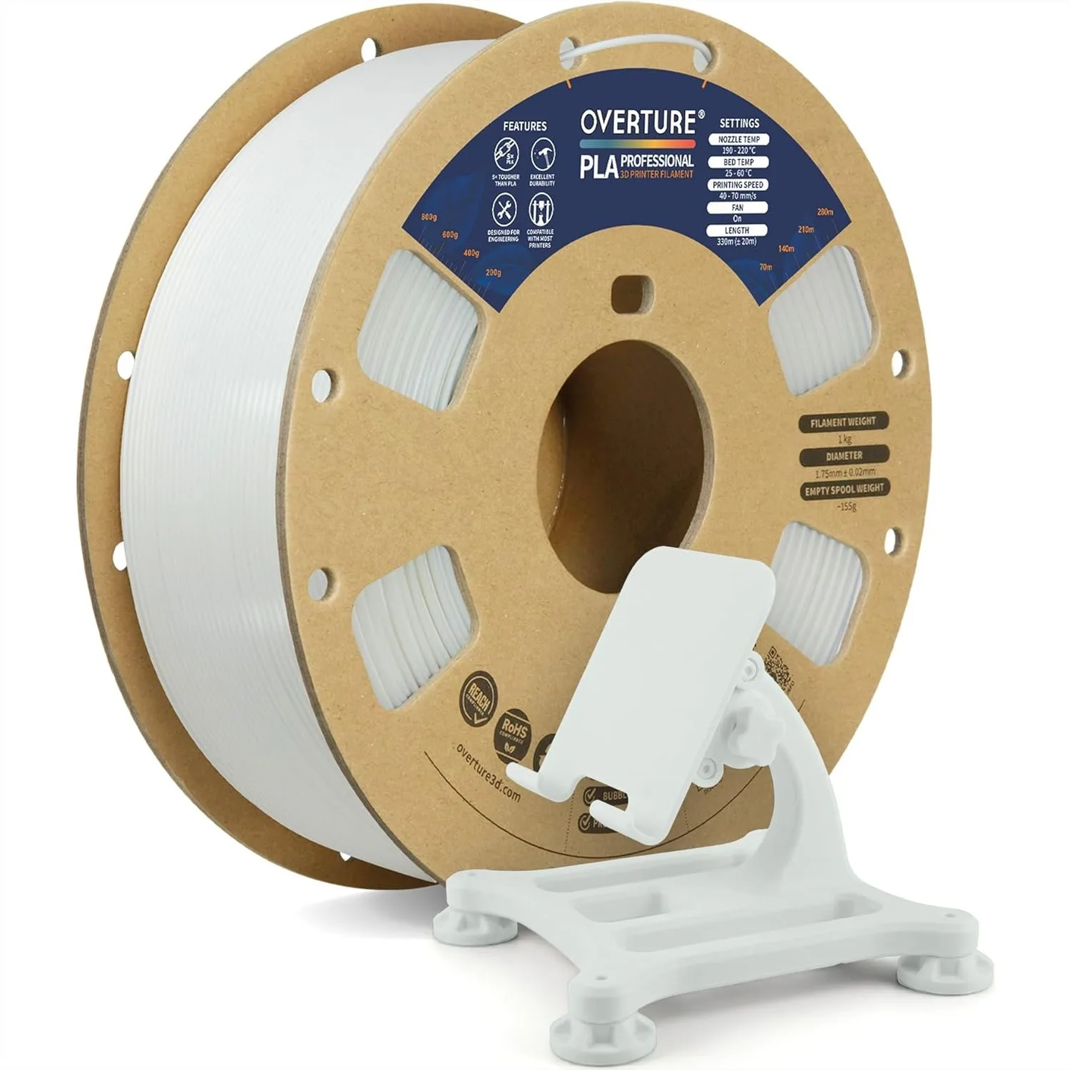 PLA Plus Filament 1.75mm, Stronger & More Durable 3D Printer Filament, High Precision +/-0.02mm, 1kg Spool, Tangle-Free White
PLA Plus Filament 1.75mm, Stronger & More Durable 3D Printer Filament, High Precision +/-0.02mm, 1kg Spool, Tangle-Free White