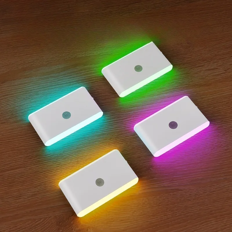 1PC USB Rechargeable LED Motion Sensor Light Wall Mounted RGB Night Light for Corridor Storage Closet Kitchen Home Decor
1PC USB Rechargeable LED Motion Sensor Light Wall Mounted RGB Night Light for Corridor Storage Closet Kitchen Home Decor