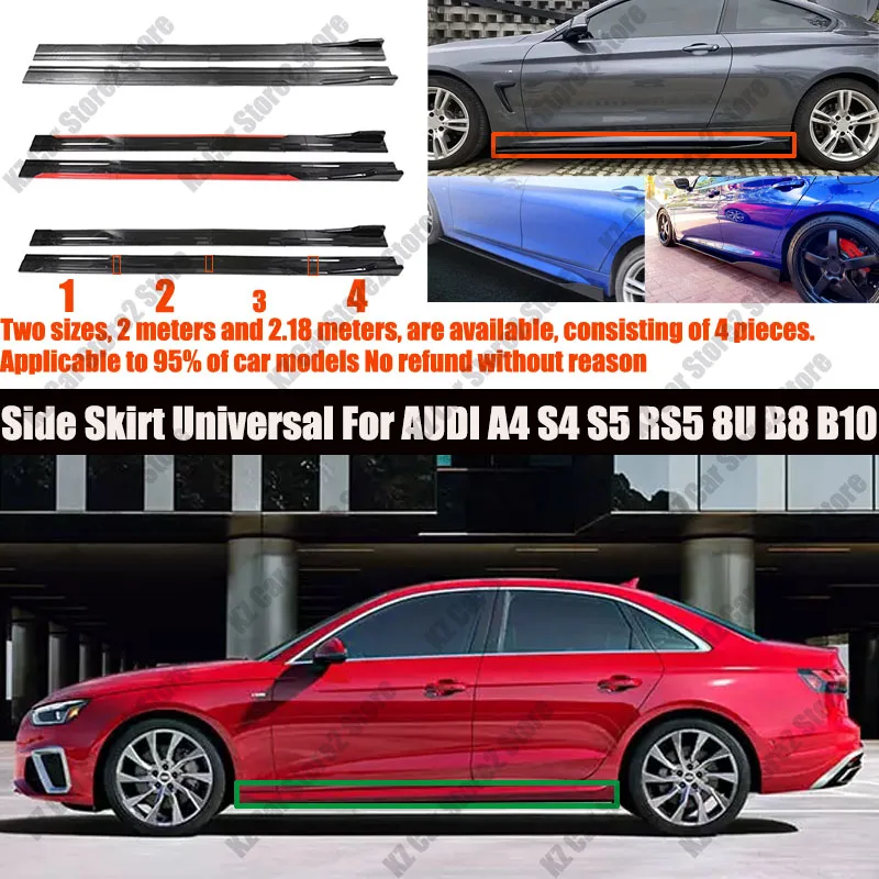 FOR AUDI A4 S4 S5 RS5 8U B8 B10 2M Car Side Skirt Extension Plate Lip Separator Bumper 2.18M Racing Side Spoiler Universal Car S
FOR AUDI A4 S4 S5 RS5 8U B8 B10 2M Car Side Skirt Extension Plate Lip Separator Bumper 2.18M Racing Side Spoiler Universal Car S