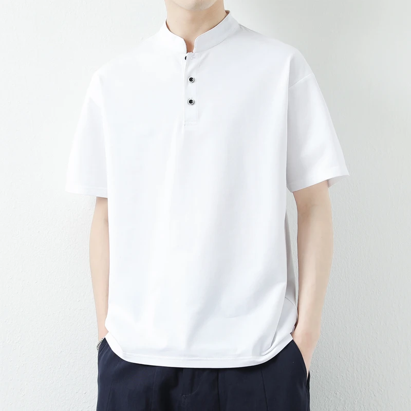 Casual irt Men's Color Summer New Simple White ort Sve Turn-down Collar T-irt Leisure Commuting Sle Top
Casual irt Men's Color Summer New Simple White ort Sve Turn-down Collar T-irt Leisure Commuting Sle Top