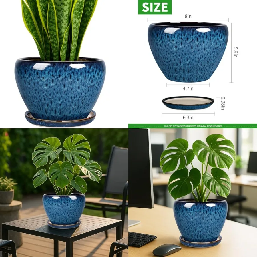 Plant Pots- Ceramic Pots for Plants with Drainage Hole and Saucer, Large Planter Pot for door Plants Outdoor Decor
Plant Pots- Ceramic Pots for Plants with Drainage Hole and Saucer, Large Planter Pot for door Plants Outdoor Decor