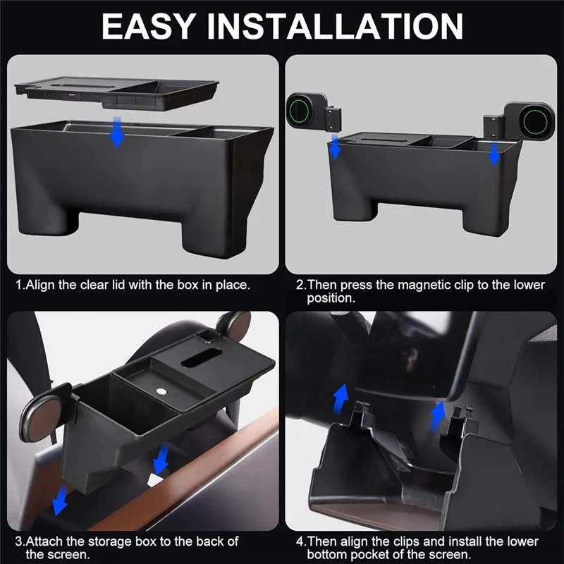 Center Console Organizer For Tesla Model 3 Model Y 2017-2024 With Magnetic Phone Holder, Under Screen Storage Box
Center Console Organizer For Tesla Model 3 Model Y 2017-2024 With Magnetic Phone Holder, Under Screen Storage Box